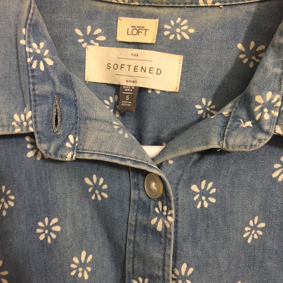 Loft: Softened Denim Button Up - Picture 4 of 4